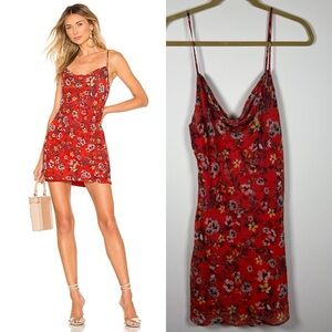House of Harlow 1960 Red Floral Event Cami Mini Dress Size Medium